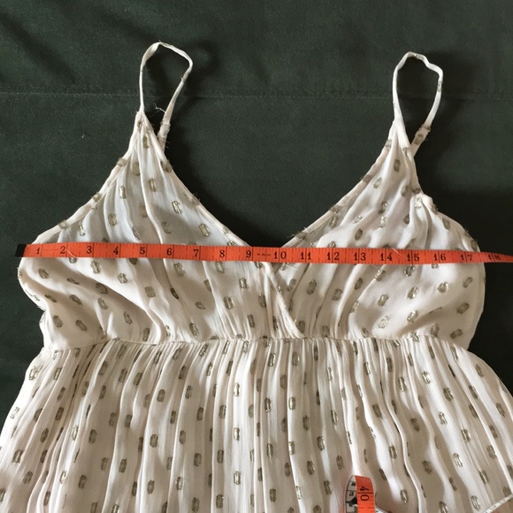 NWOT Vici En Creme Fathoms Below metallic trim maxi dress M - Picture 7 of 11